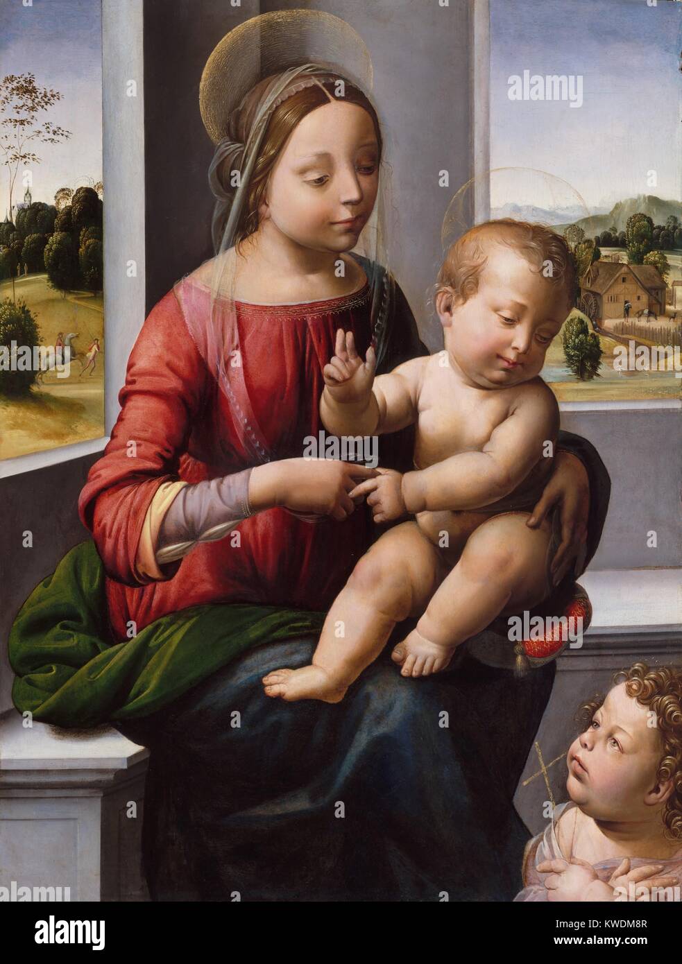 MADONNA AND CHILD WITH THE YOUNG ST. JOHN THE BAPTIST, by Fra ...