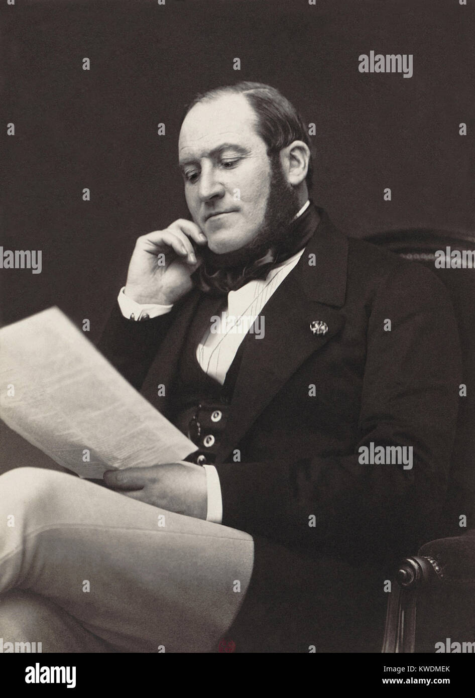 Baron Georges-Eugène Haussmann (1809-1891), Baron Haussmann was a prefect of the Seine Department of France Stock Photo
