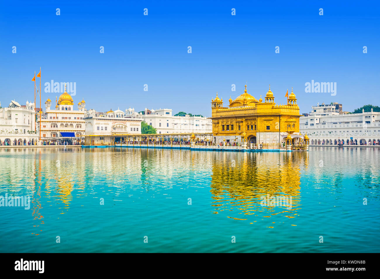 Golden Temple (Harmandir Sahib) in Amritsar, Punjab, India Stock Photo