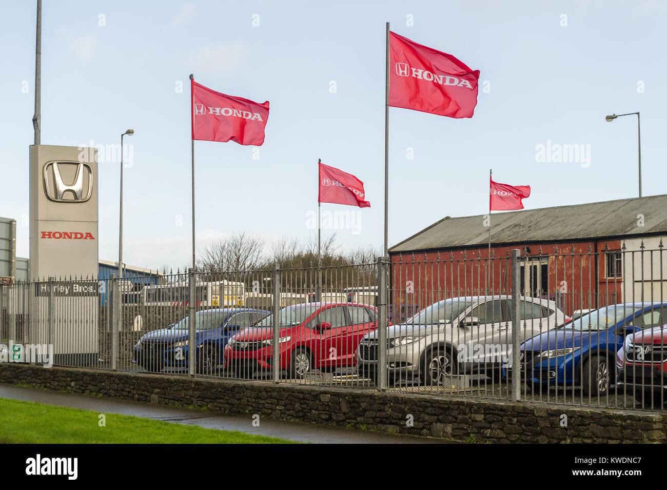 Honda car dealership in Skibbereen, County Cork, Ireland. Stock Photo