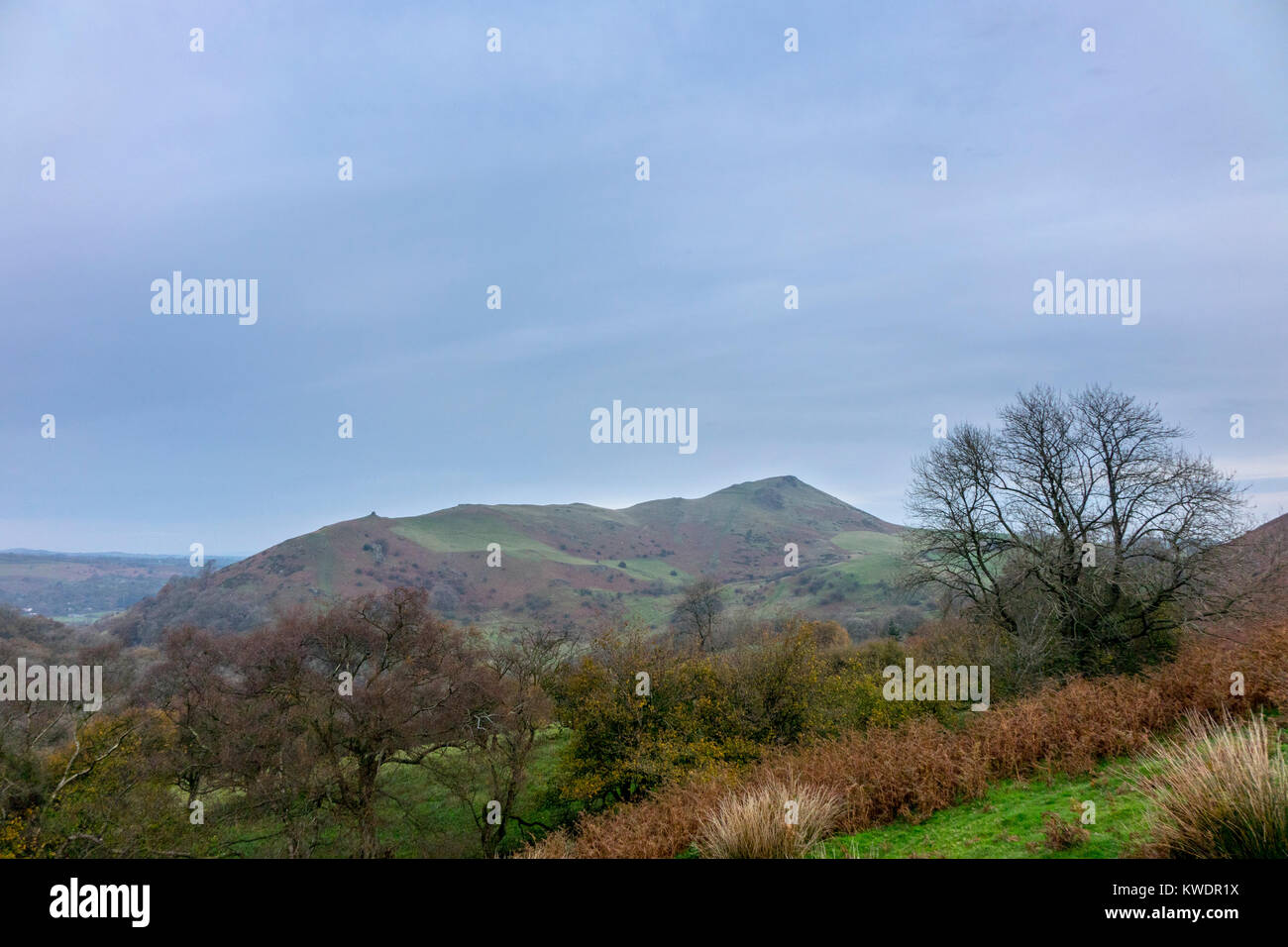 Caer Caradoc Hill, The LawleyHope Bowdler Hill, Gaer Stone, Gaerstones, Shropshire Hills, England,UK Stock Photo