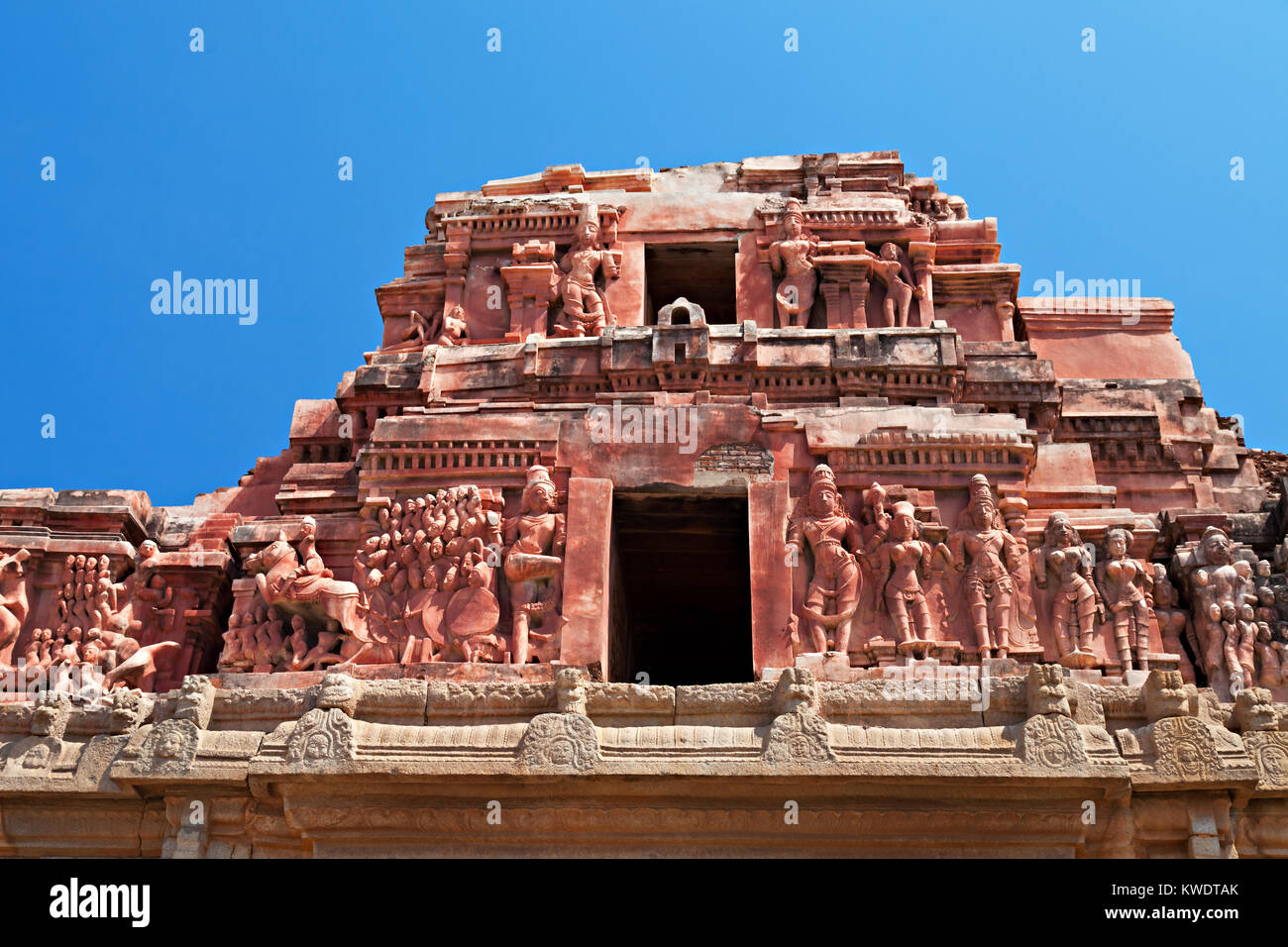 Detail of Krishna temple, Hampi, Karnataka state, India Stock Photo