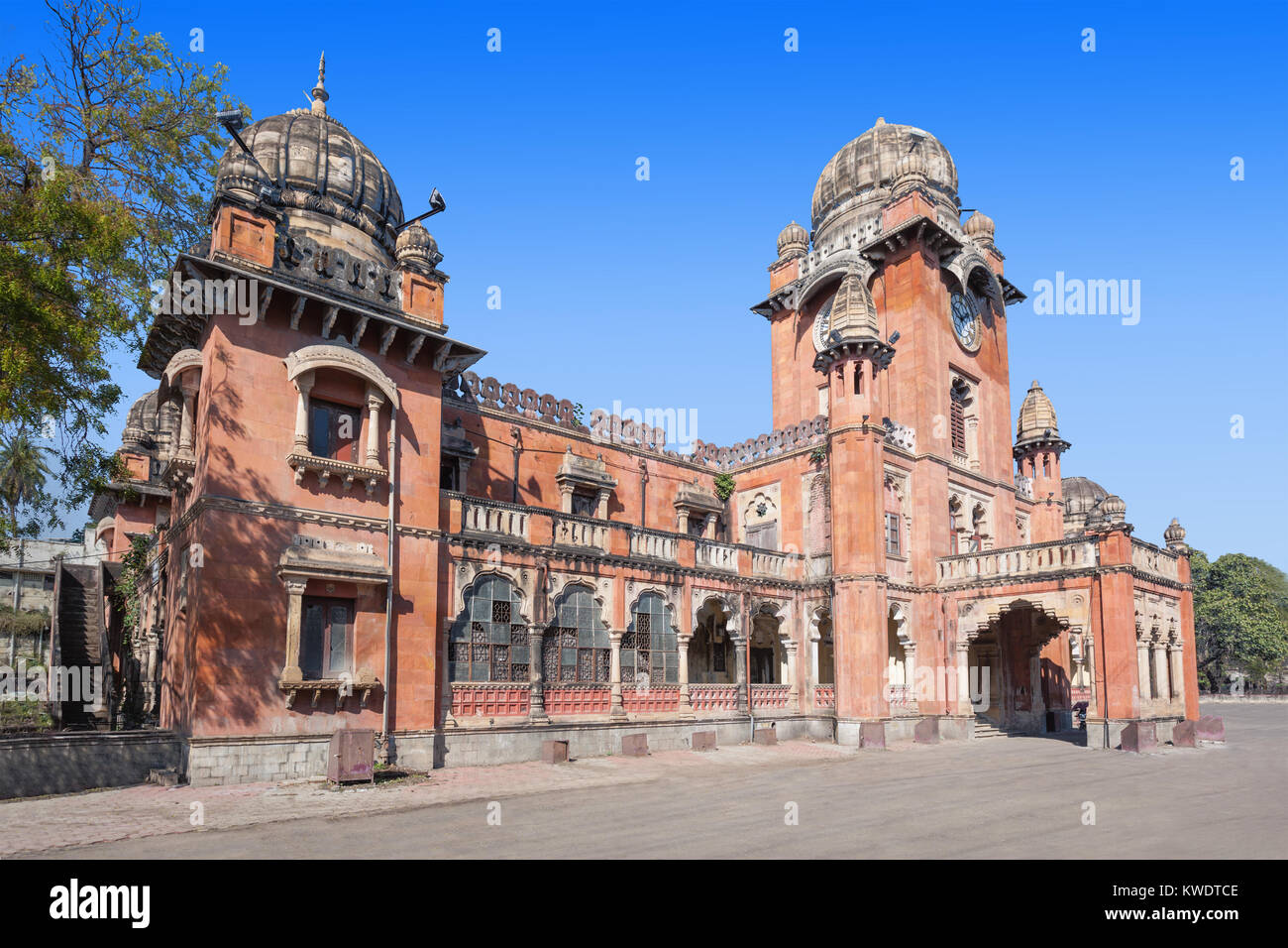 Mahatma Gandhi Town Hall (old name - King Edward Hall) in Indore, India Stock Photo