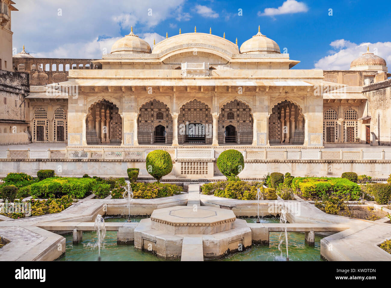 Amer Fort outside Jaipur in Rajasthan is one of the major tourist attractions in India Stock Photo
