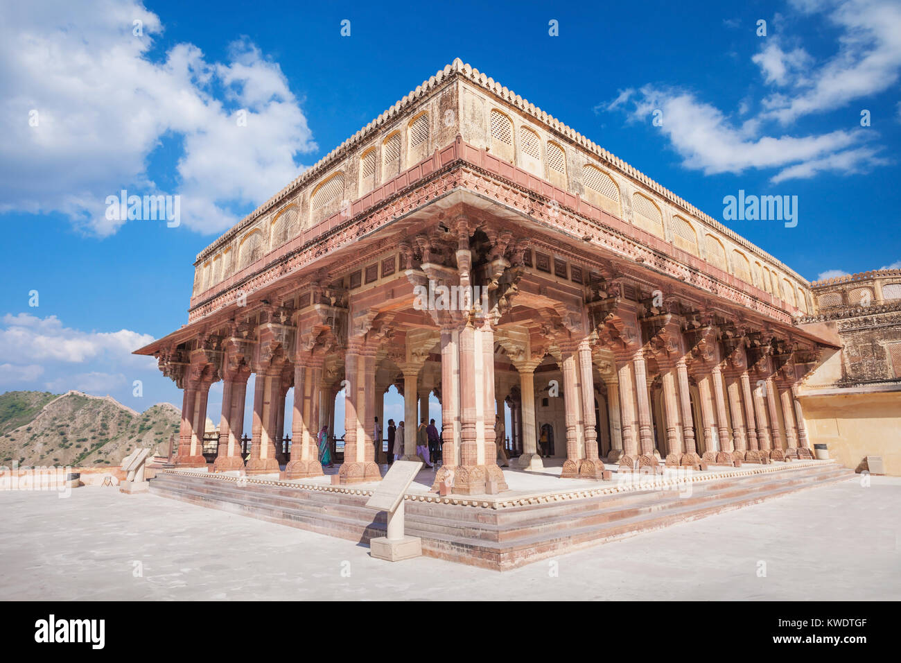 Amer Fort outside Jaipur in Rajasthan is one of the major tourist attractions in India Stock Photo