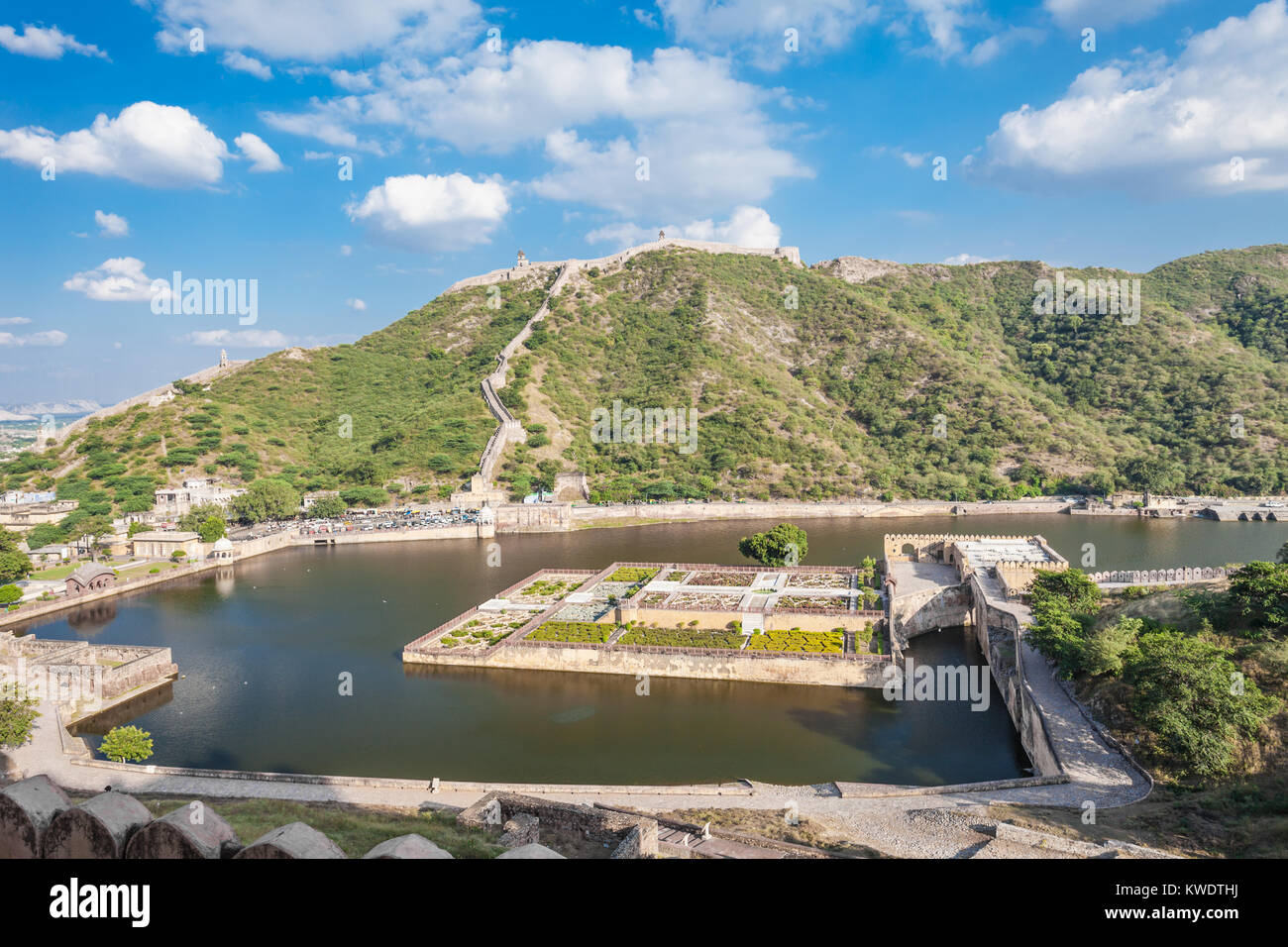 Amer Fort outside Jaipur in Rajasthan is one of the major tourist attractions in India Stock Photo