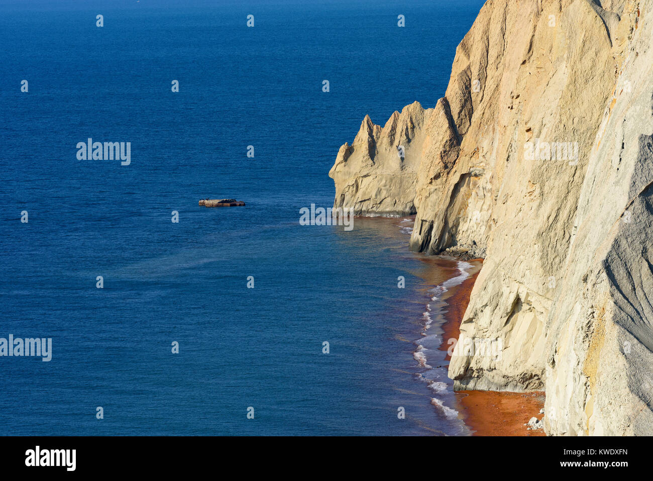 Rocky beach of hormuz , The dreamy colorful island in southern iran. Stock Photo