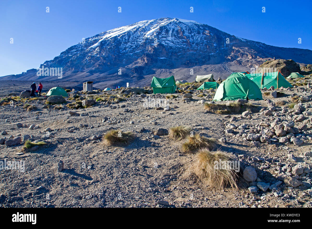Karanga camp on Mt Kilimanjaro Stock Photo