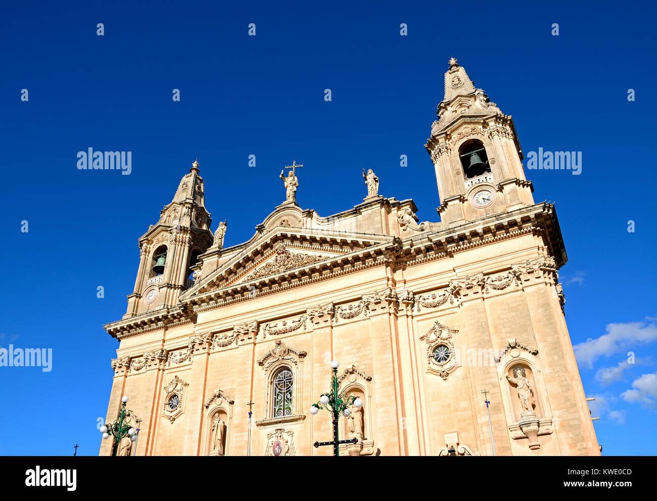 View of Naxxar Parish church, Naxxar, Malta, Europe Stock Photo Alamy