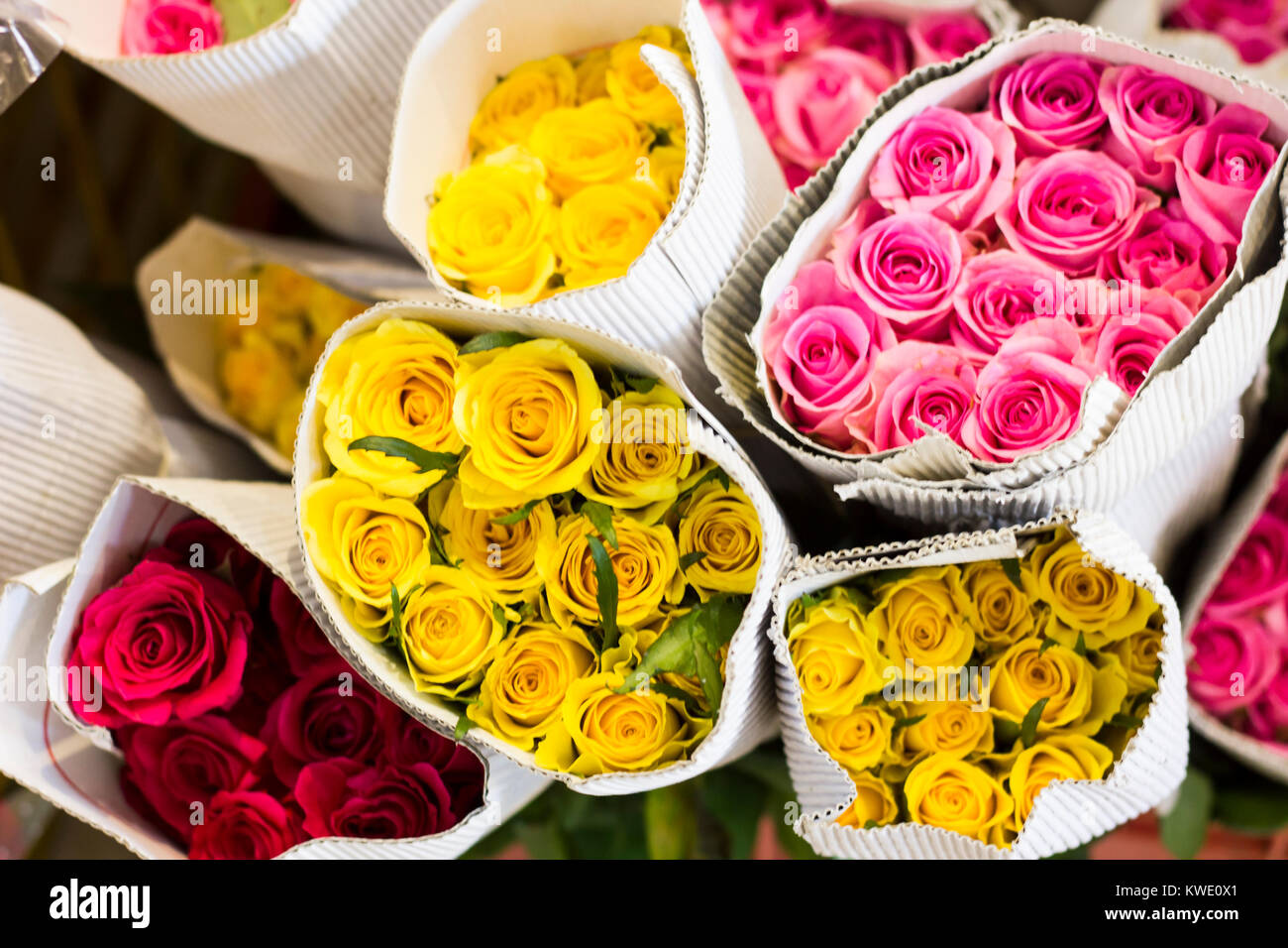 Beautiful bunch of roses Stock Photo Alamy