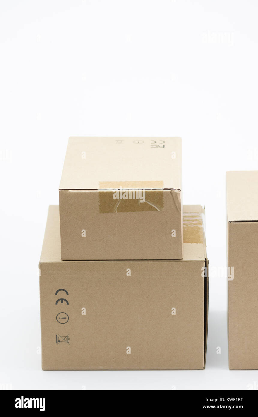 packaging paperboard boxes on a white background Stock Photo Alamy
