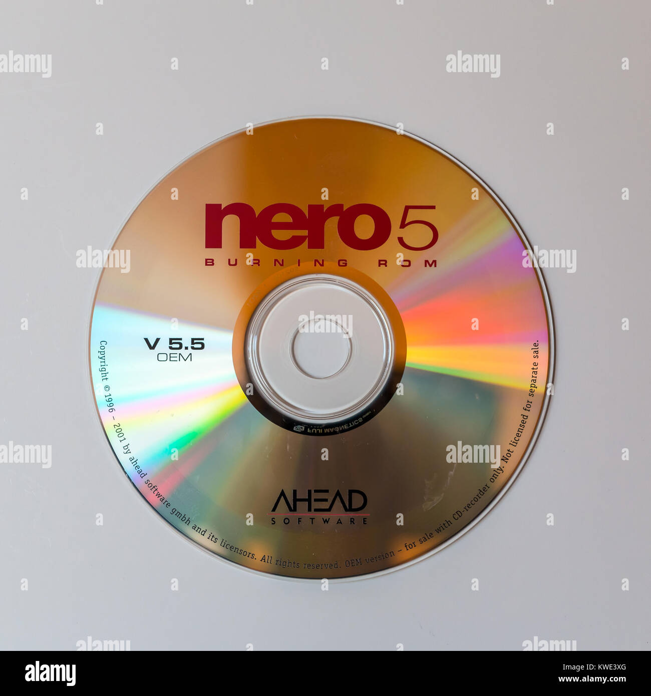 Vintage software installation cd, Nero CD Burning Stock Photo - Alamy