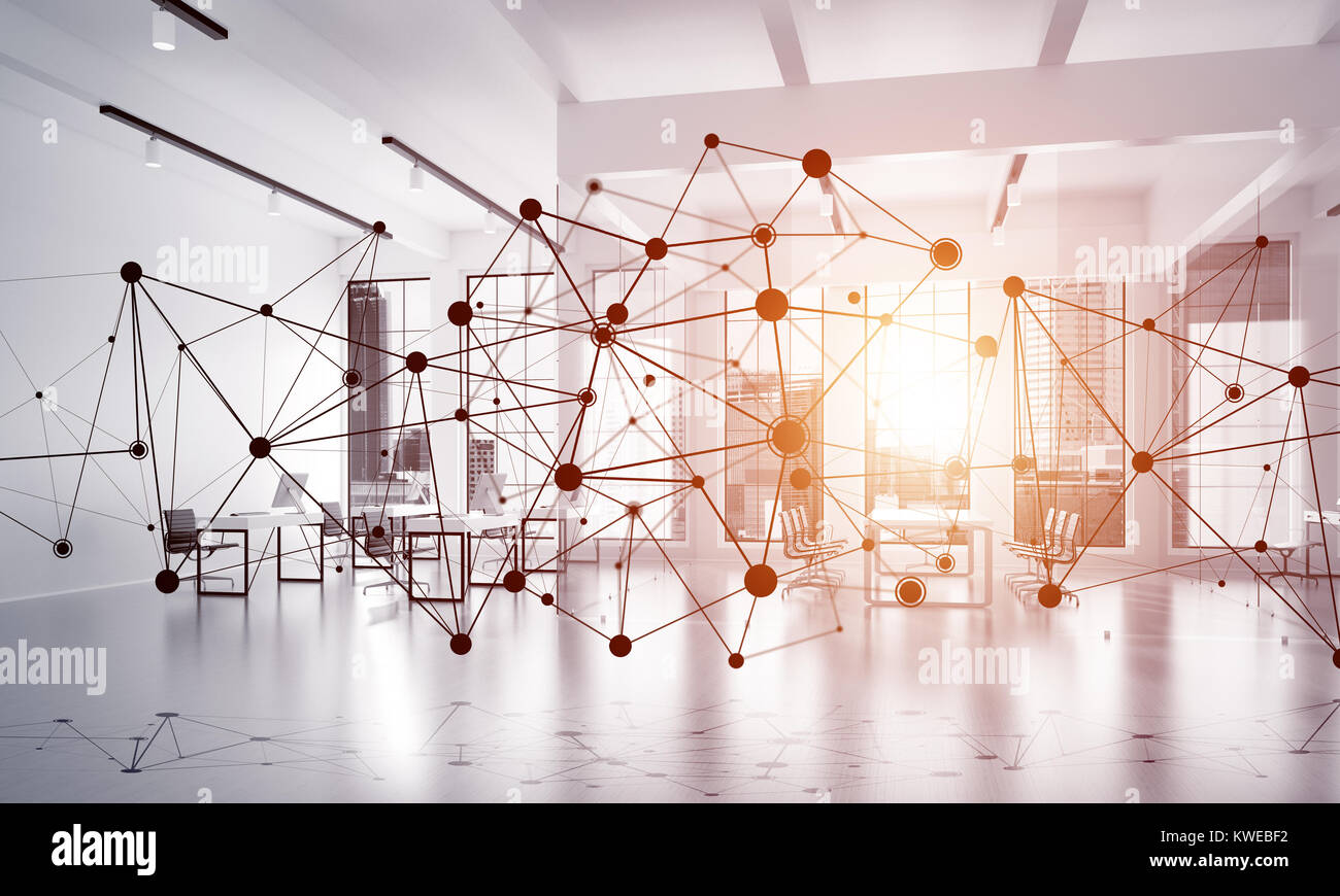 Networking and wireless connection as concept for effective modern ...