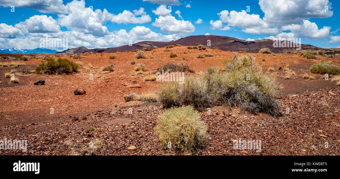 Painted Desert Arizona, San Francisco Peaks Arizona, Sunset Crater Scenic Drive Stock Photo