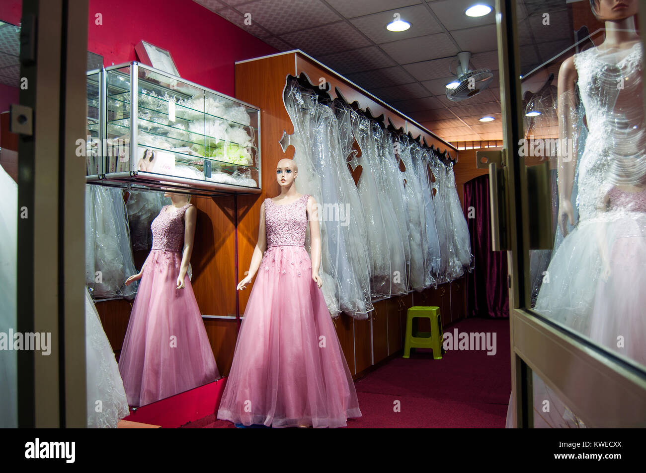 Bridal shop in Russell Mall, Kampala, Uganda Stock Photo