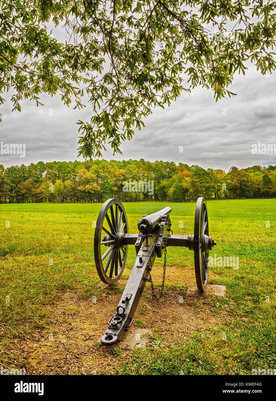 Chickamauga and Chattanooga National Military Park is located in Georgia and Tennessee and was one of the most decisive battles of the Civil War. Stock Photo