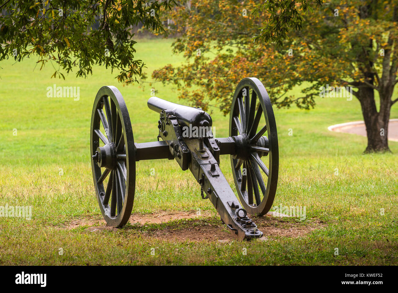 Chickamauga and Chattanooga National Military Park is located in Georgia and Tennessee and was one of the most decisive battles of the Civil War. Stock Photo