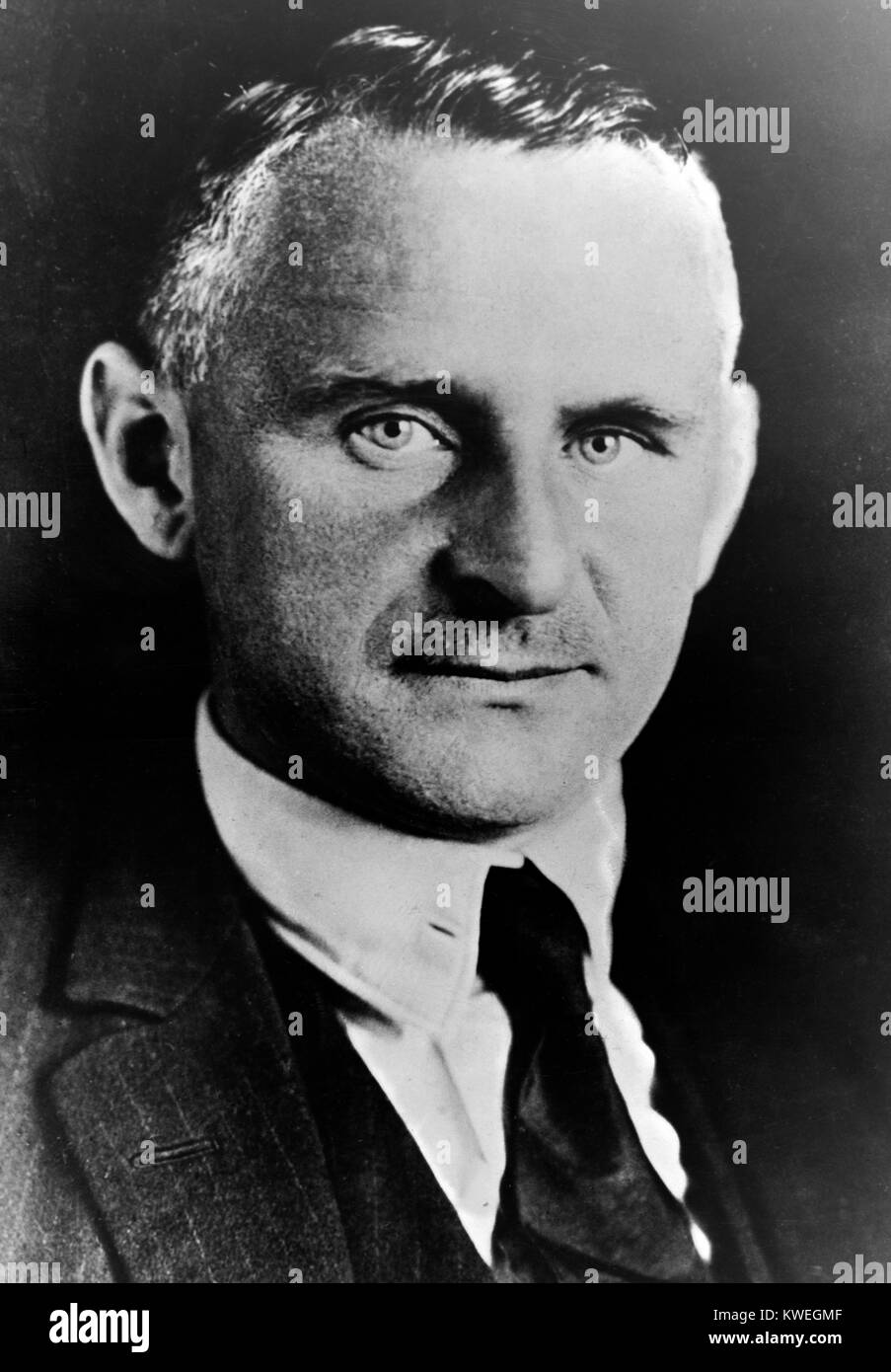 Dr. Karl Friedrich Geerdeter,  (31 July 1884 – 2 February 1945) was a monarchist conservative German politician, executive, economist, civil servant and opponent of the Nazi regime. Had the 20 July plot to assassinate Hitler of 1944 succeeded, Goerdeler would have served as the Chancellor of the new government. He was executed by hanging on 2 February 1945. Stock Photo