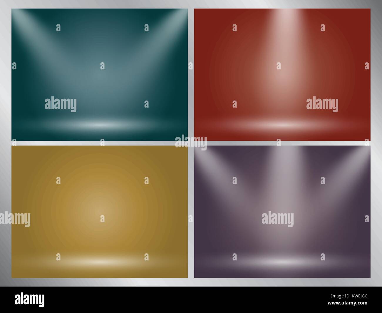 Set of clear empty studio light vector earth tone backgrounds for product presentation Stock Vector