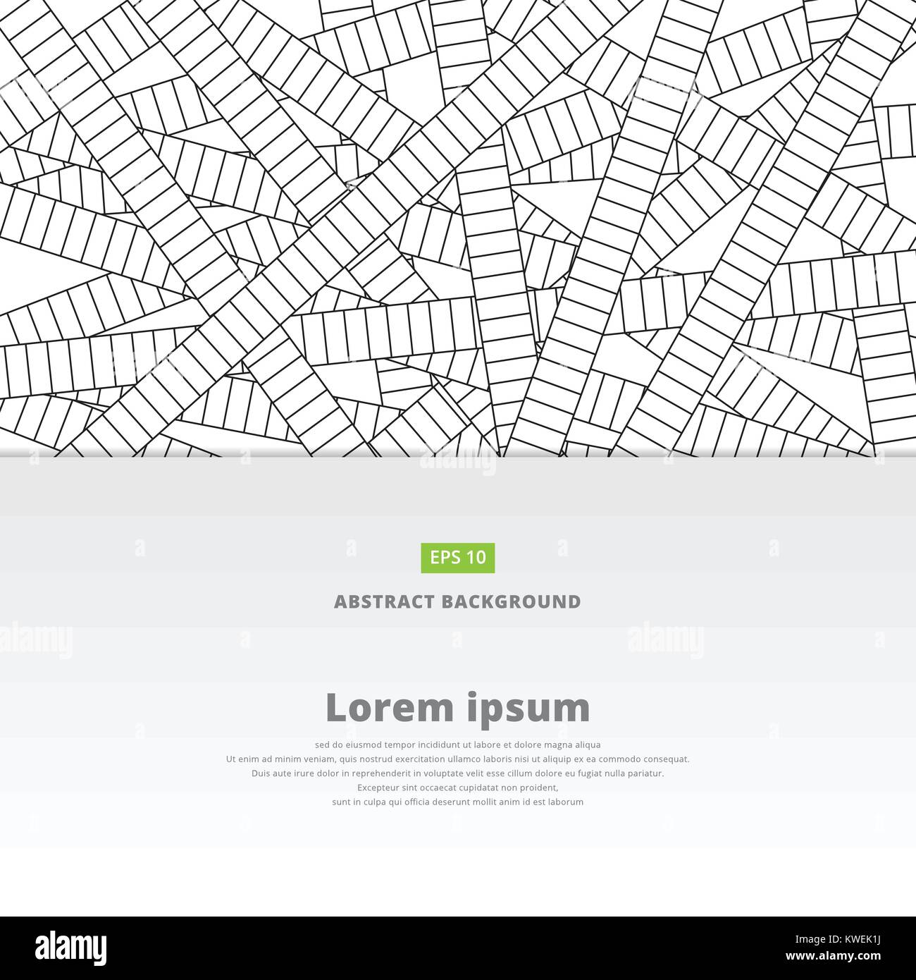 Abstract line background and texture, Railroad tracks pattern, Vector illustration, copy space