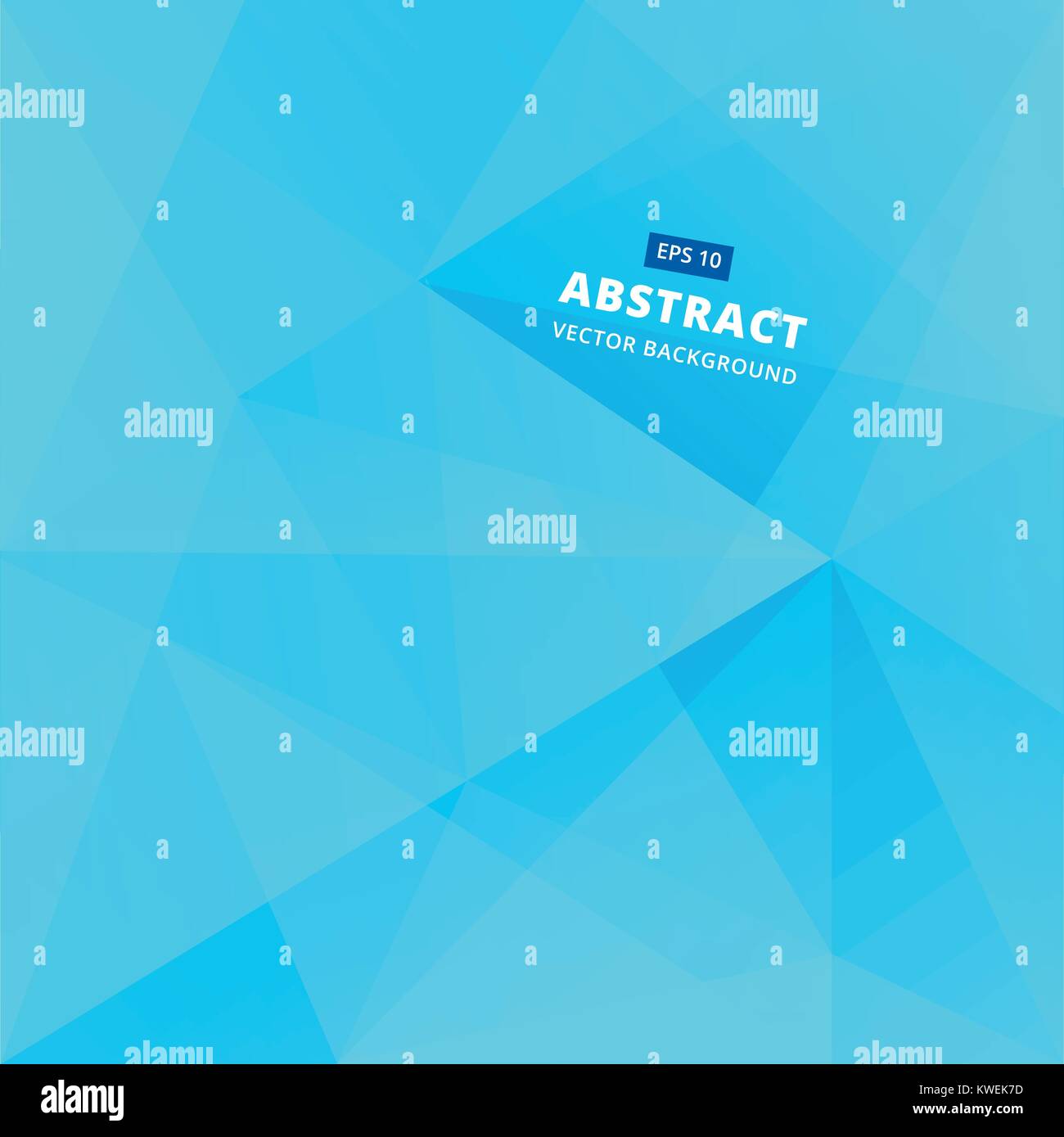 Geometric blue low polygon abstract background, Vector illustration