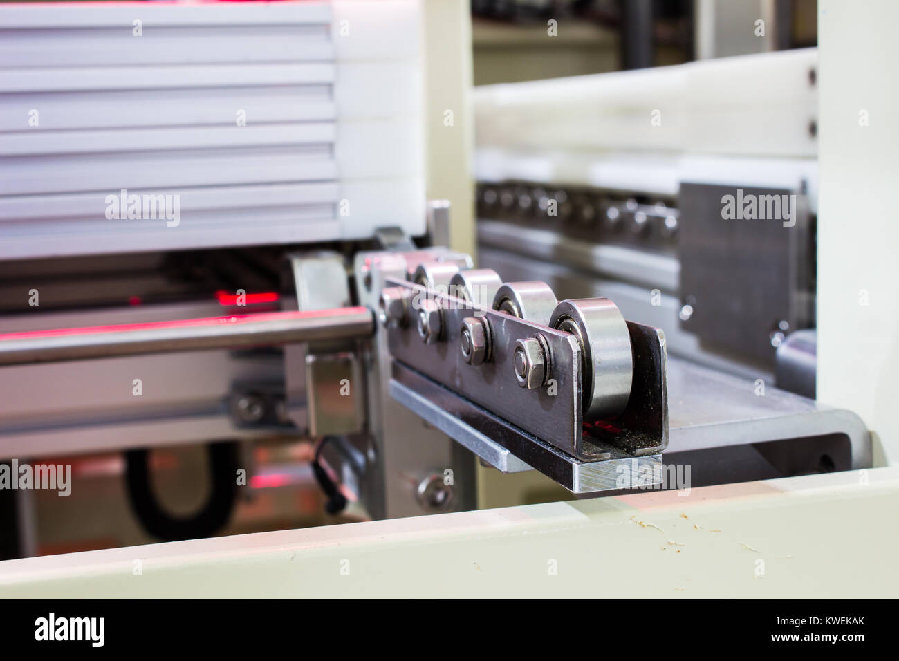 The ball bearing for conveyor material in machine Stock Photo Alamy