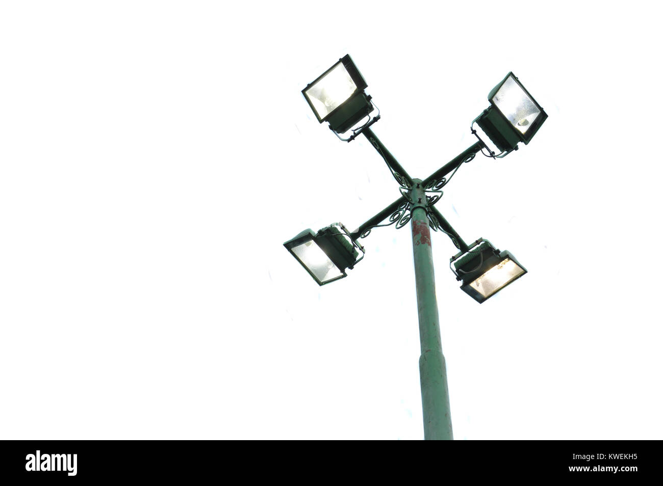 park light poles isolated on white background Stock Photo Alamy
