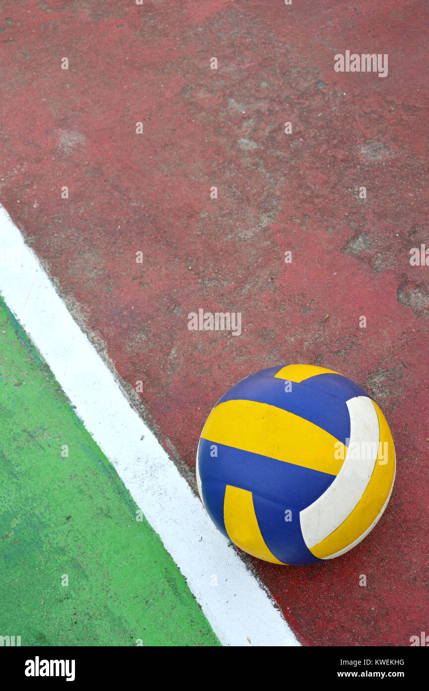 a ball volleyball on volleyball courts Stock Photo Alamy