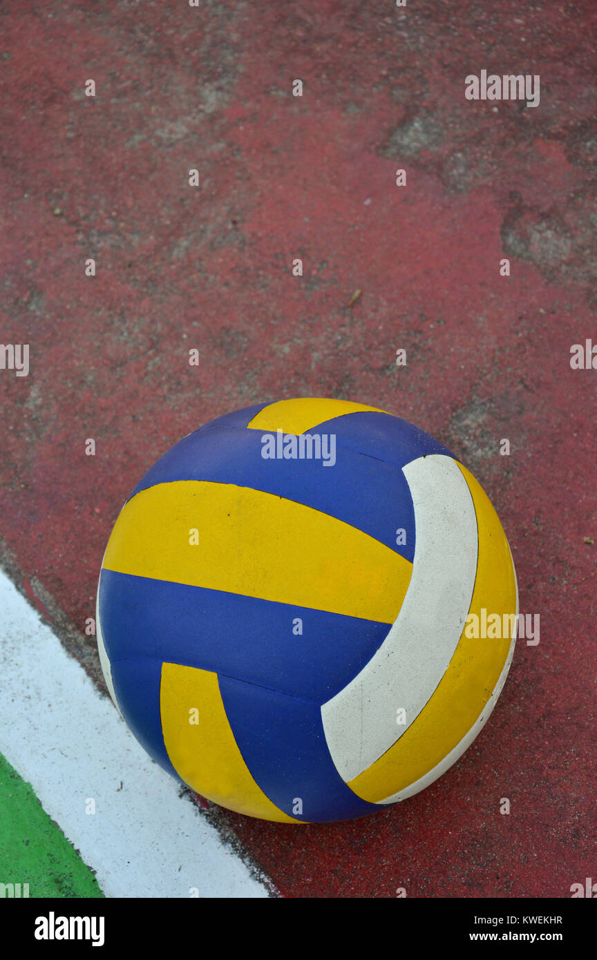 a ball volleyball on volleyball courts Stock Photo Alamy