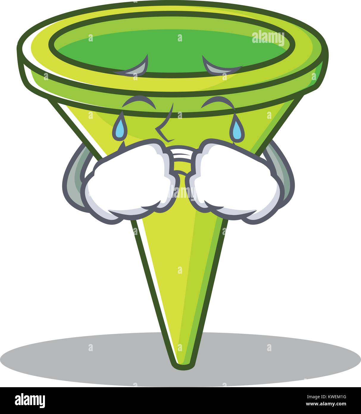 Crying funnel character cartoon style Stock Vector Image & Art Alamy