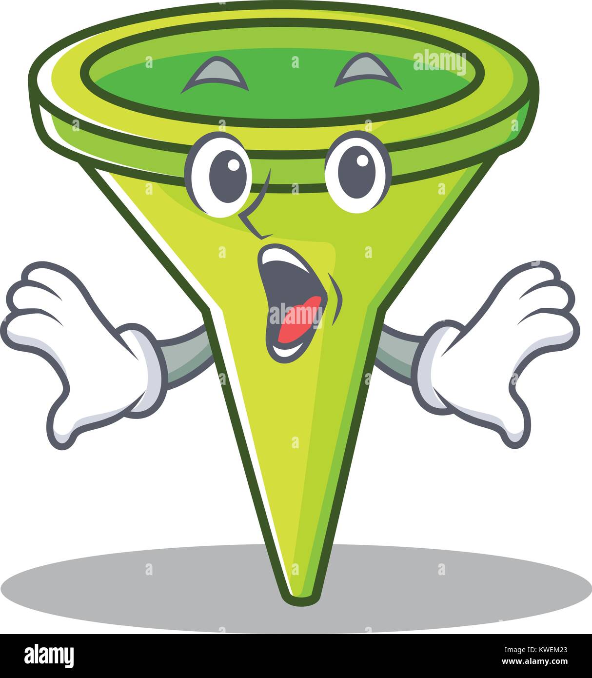 Surprised funnel character cartoon style Stock Vector Image & Art Alamy