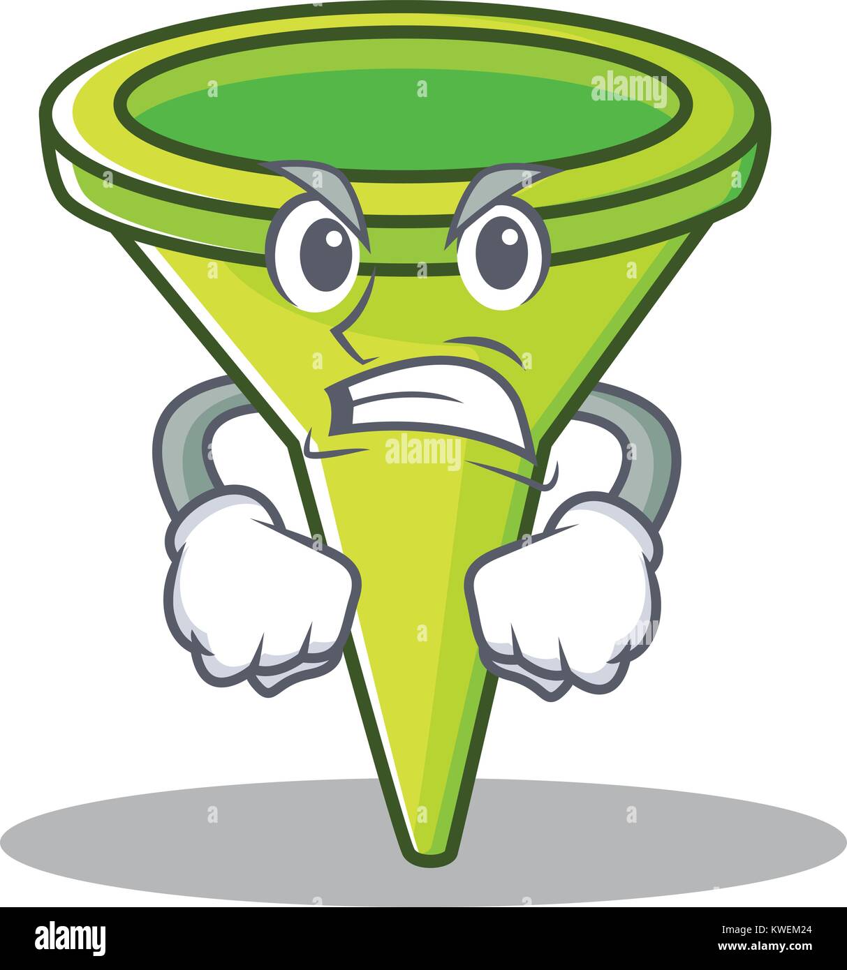 Angry funnel character cartoon style Stock Vector Image & Art Alamy