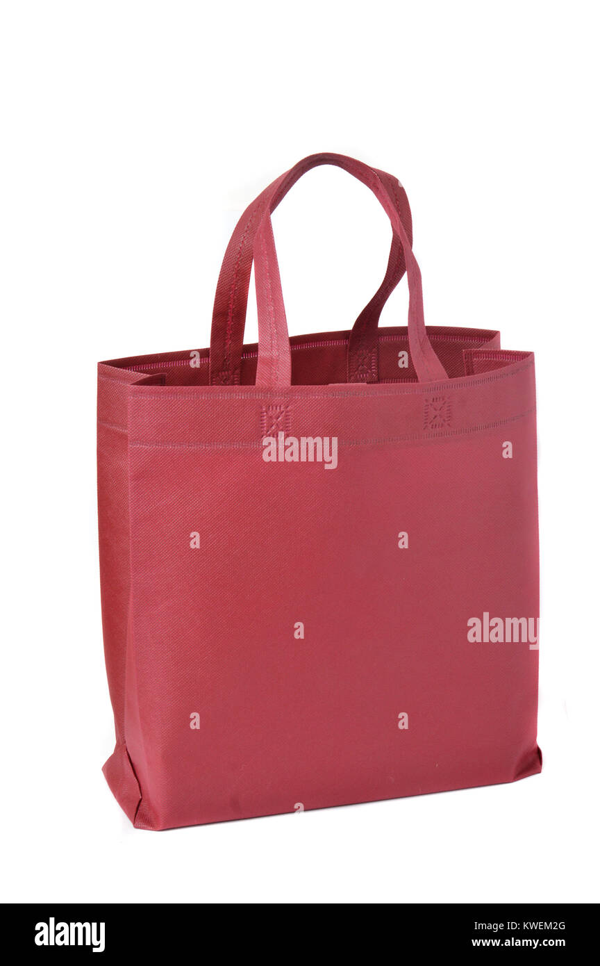 red cloth bag on white background Stock Photo Alamy