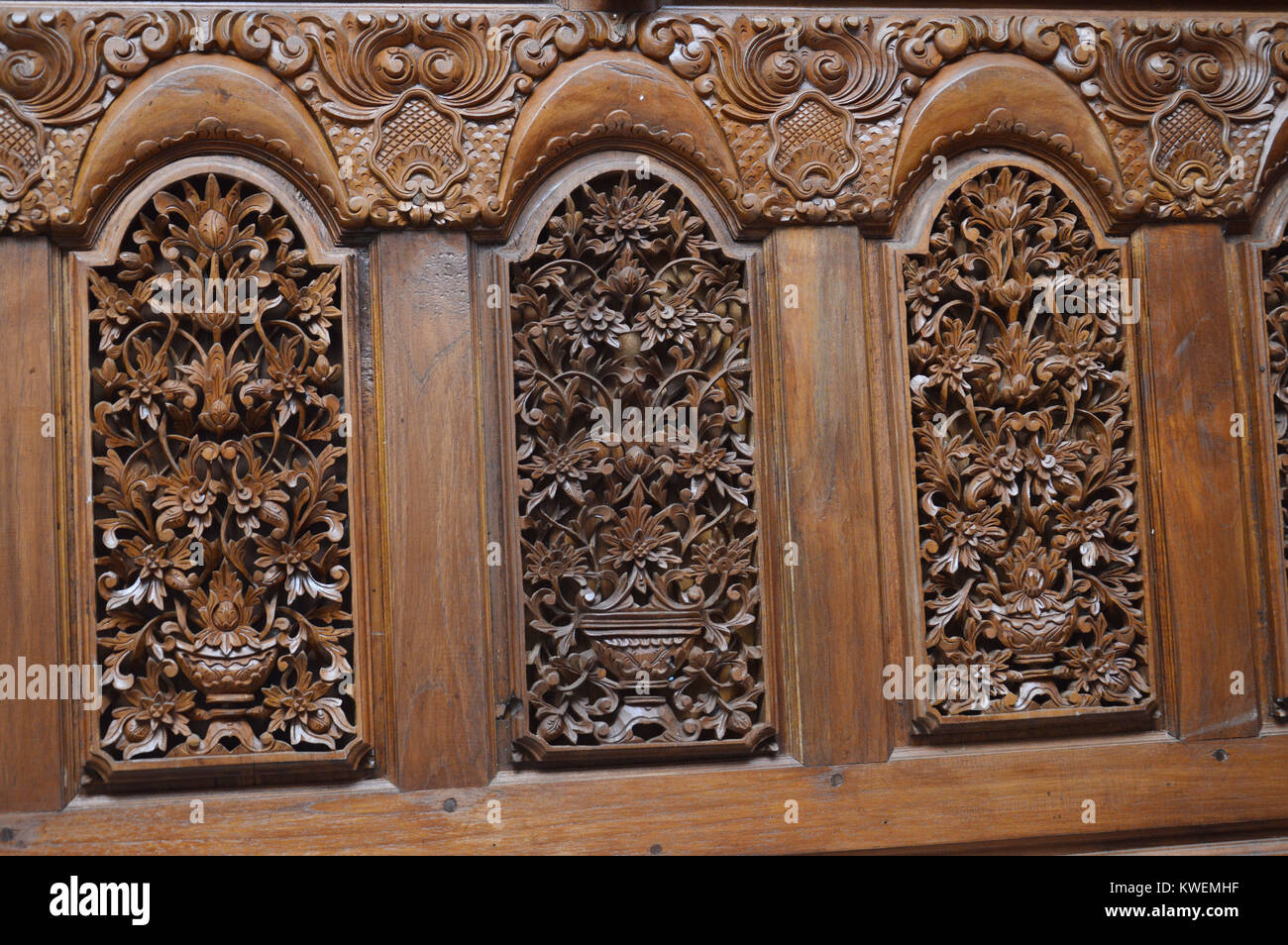 traditional Jepara carving ornaments on the wood Stock Photo Alamy