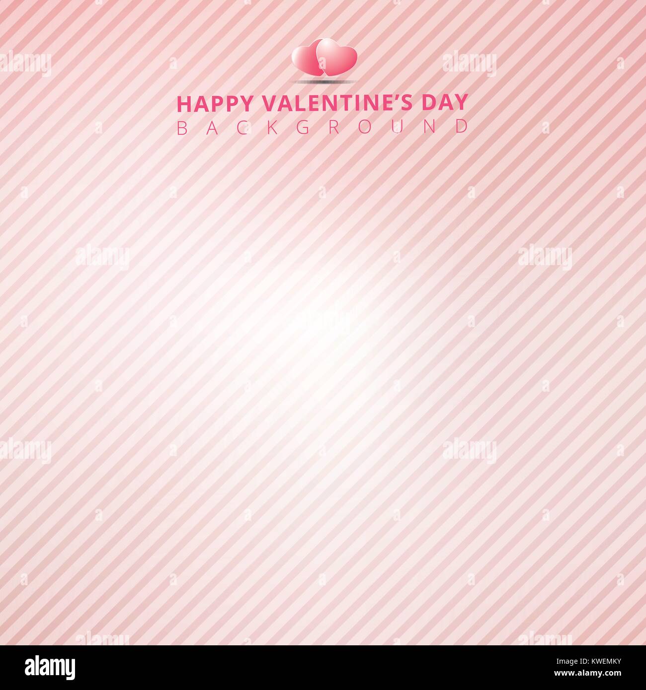 Pink background with striped diagonal lines for valentines day. Vector illustration Stock Vector