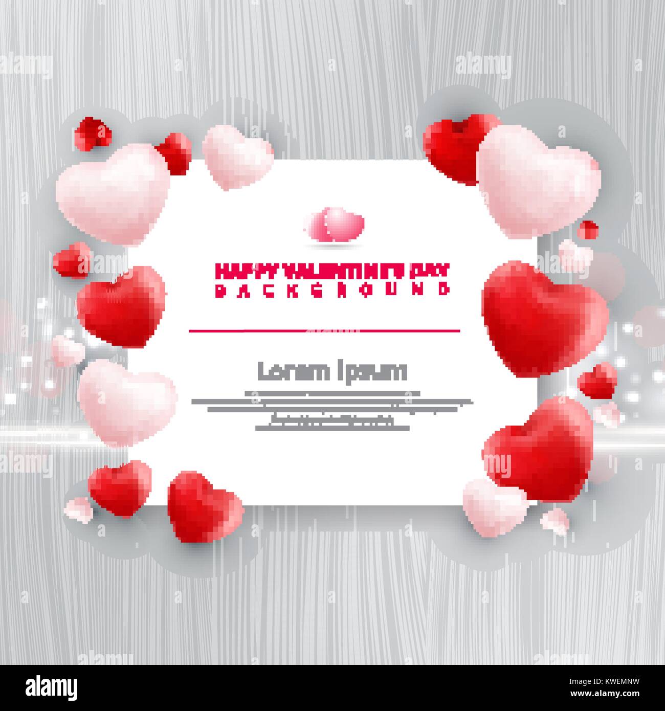 Valentines day sale background with balloons heart pattern on wooden ...