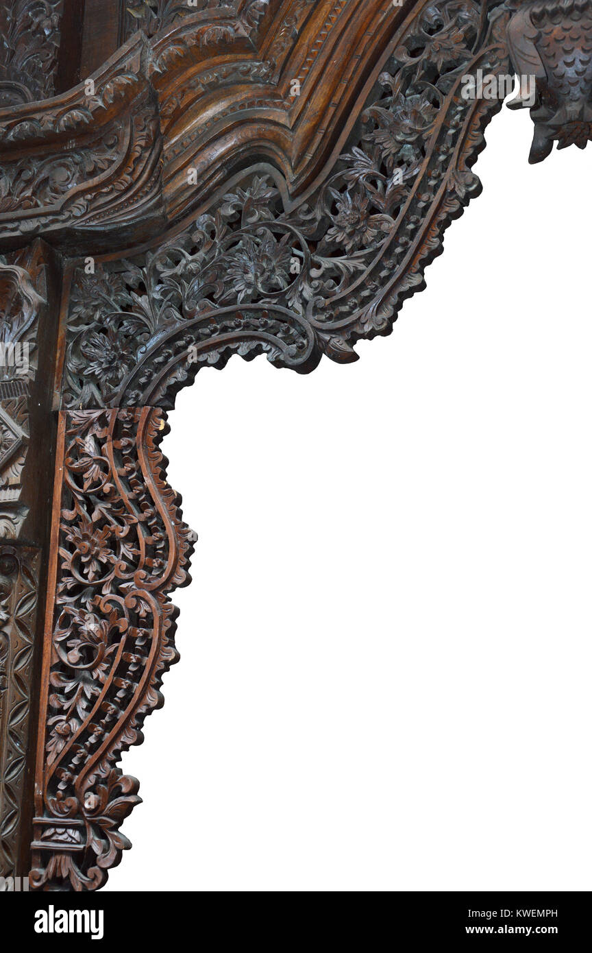 traditional Jepara carving ornaments on the wood Stock Photo Alamy