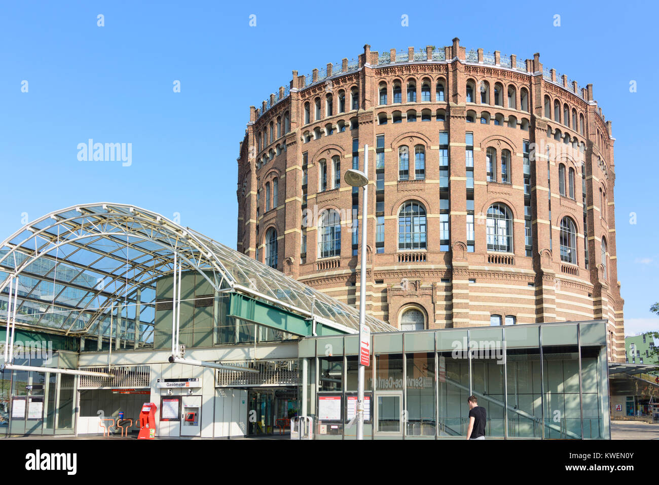 Wien Vienna Gasometer City 11 Simmering Wien Austria Stock Photo Alamy