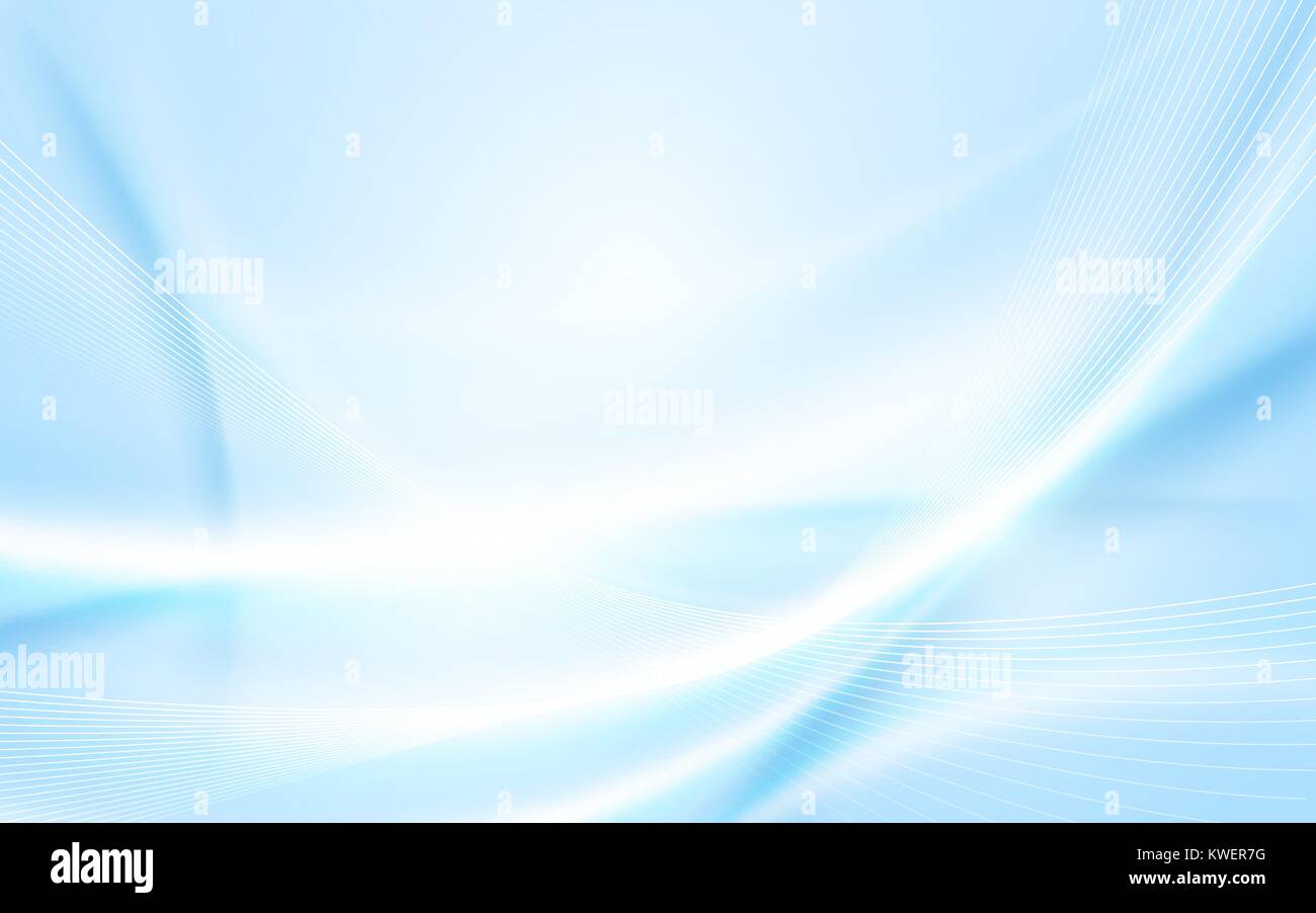 Abstract soft blue wavy with blurred light curved lines background ...