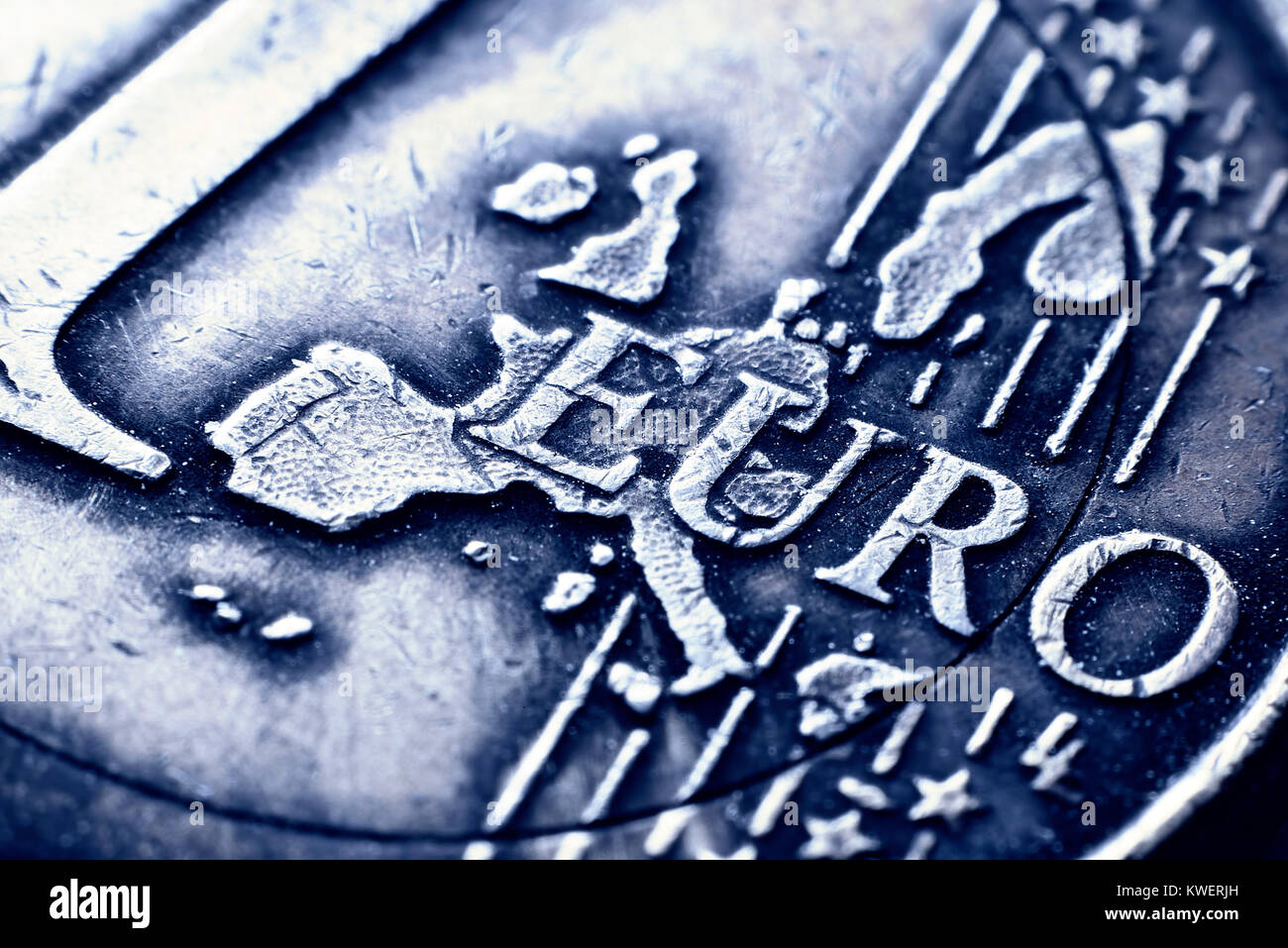 Euro-coin one, Ein-Euro-Muenze Stock Photo