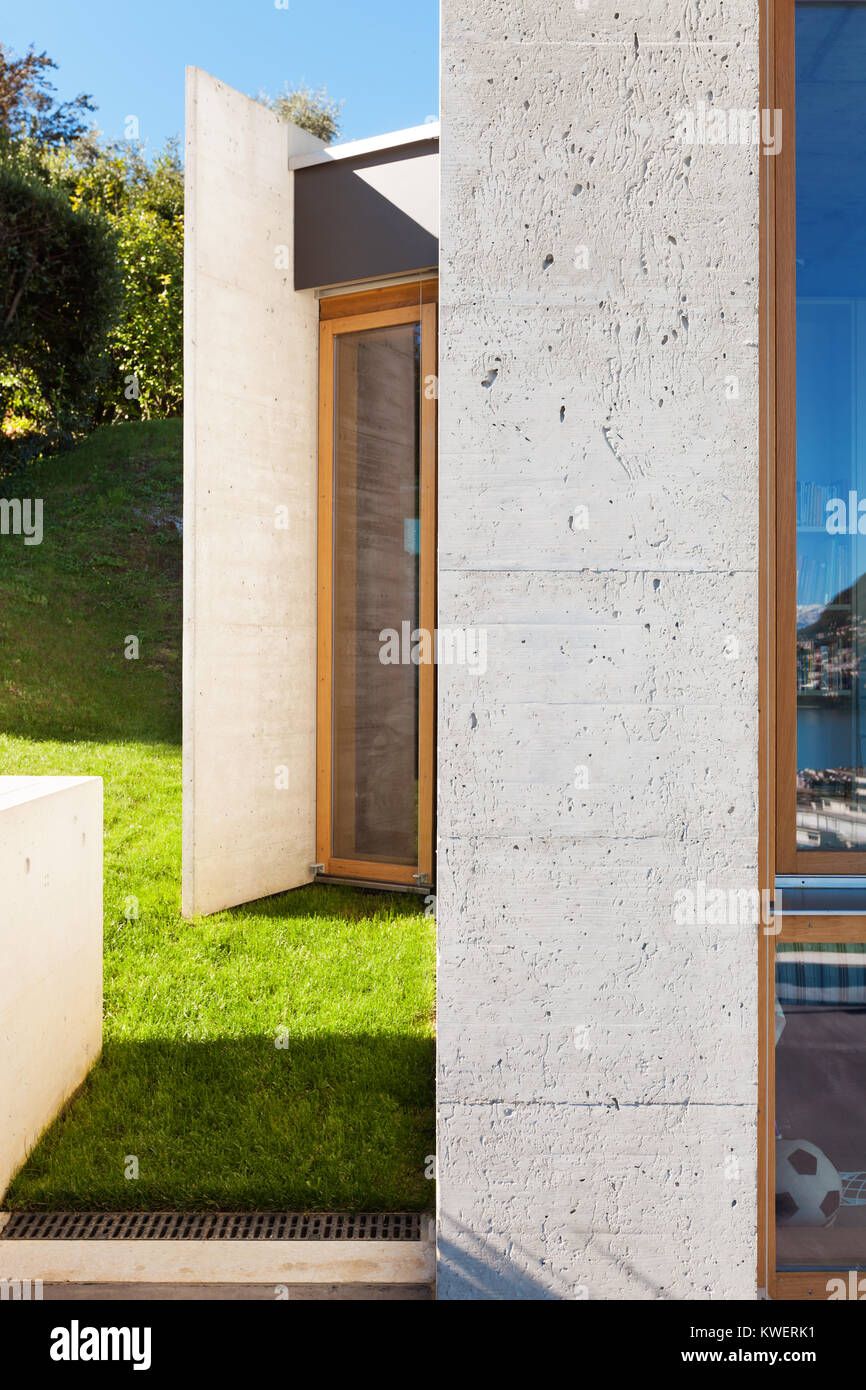 beautiful modern house in cement, detail Stock Photo - Alamy