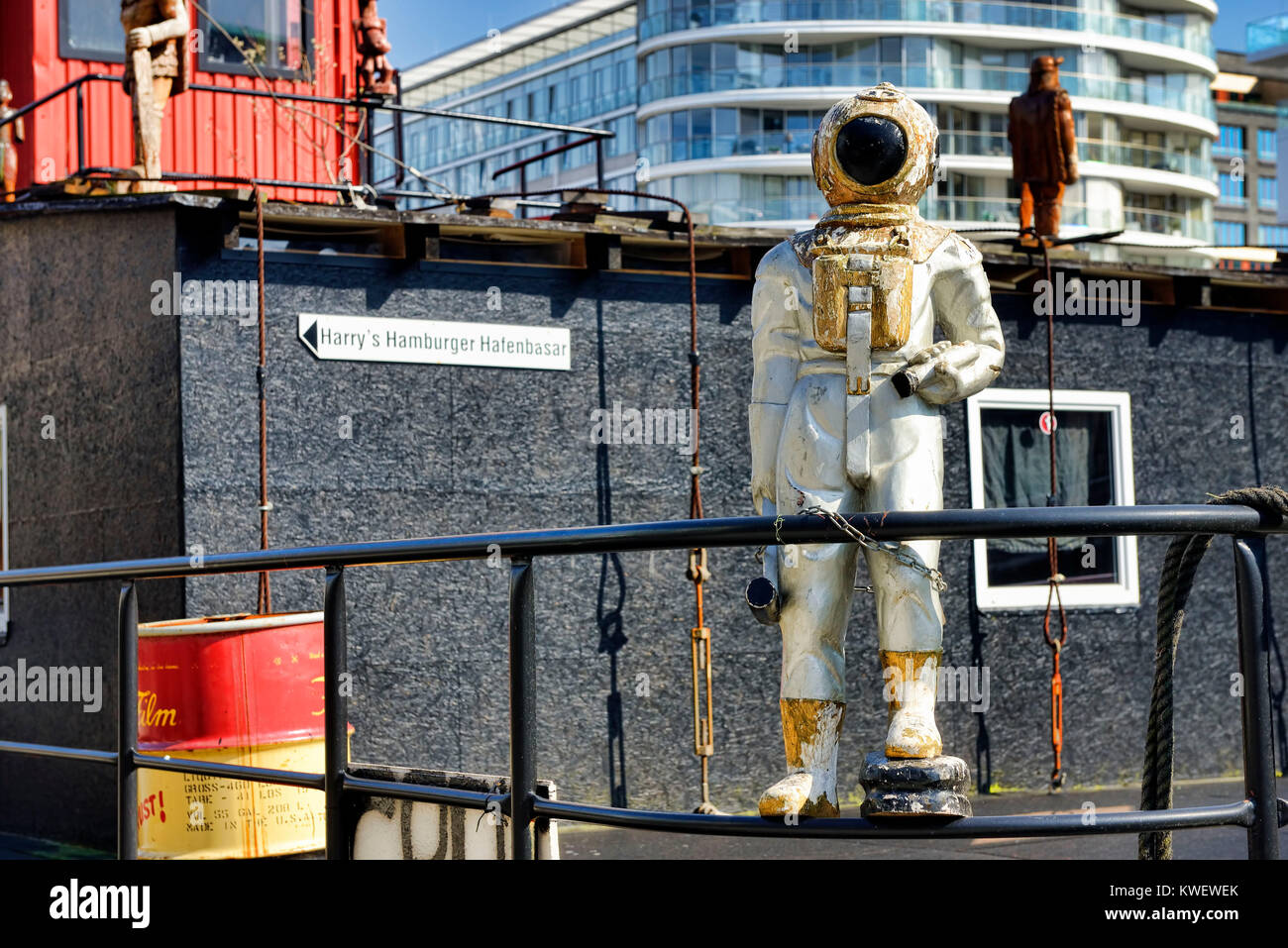 Harry's Hamburg harbour bazaar in the sandy gate harbour in the harbour