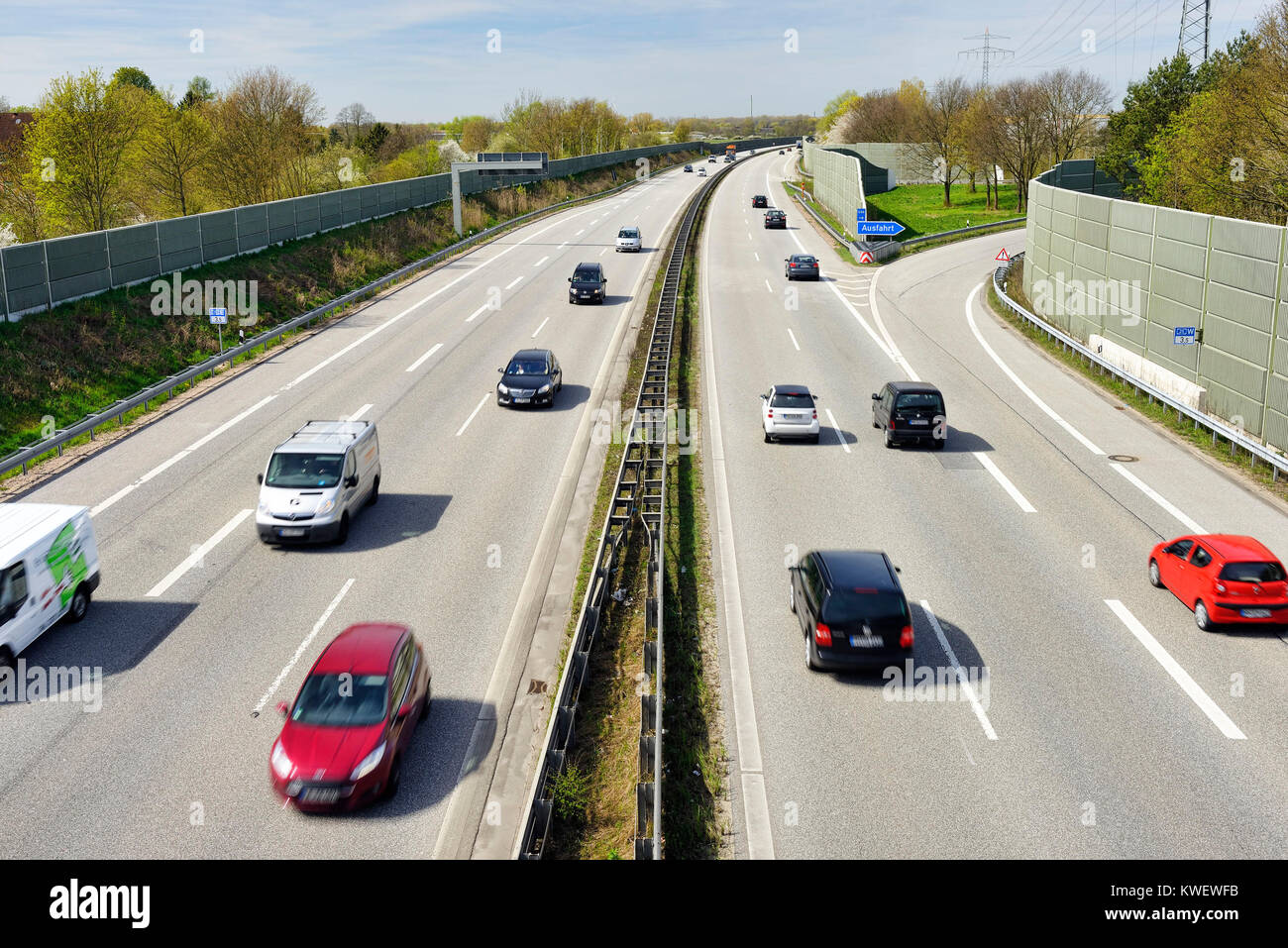 Highway A25, symbolic photo passenger car toll, Autobahn A25