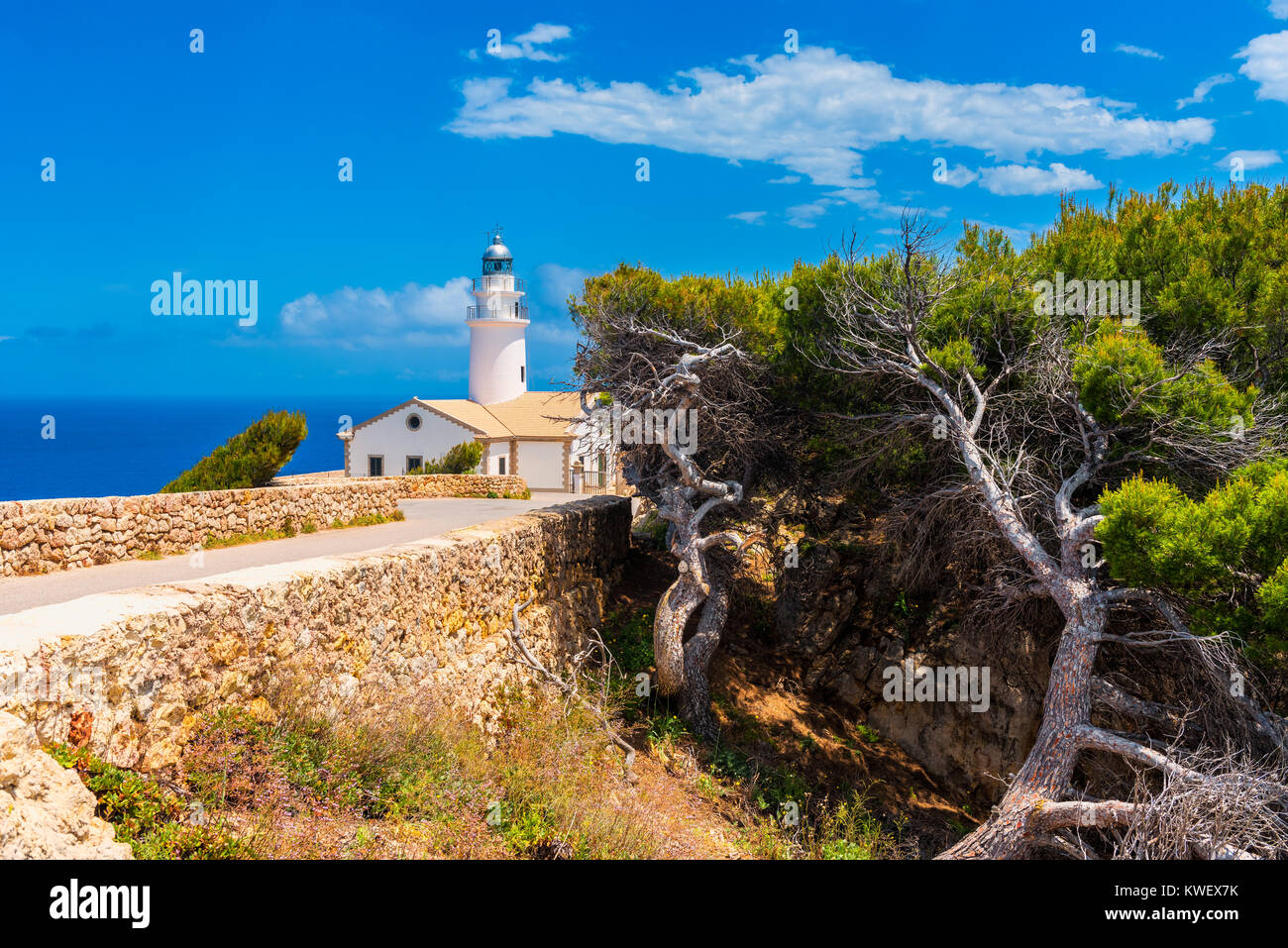Capdepera Lighthouse in Mallorca Spain Stock Photo
