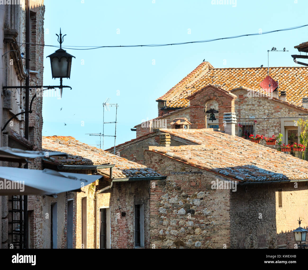 Medieval Montepulciano town street view. Province of Siena, Tuscany, Italy Stock Photo Alamy
