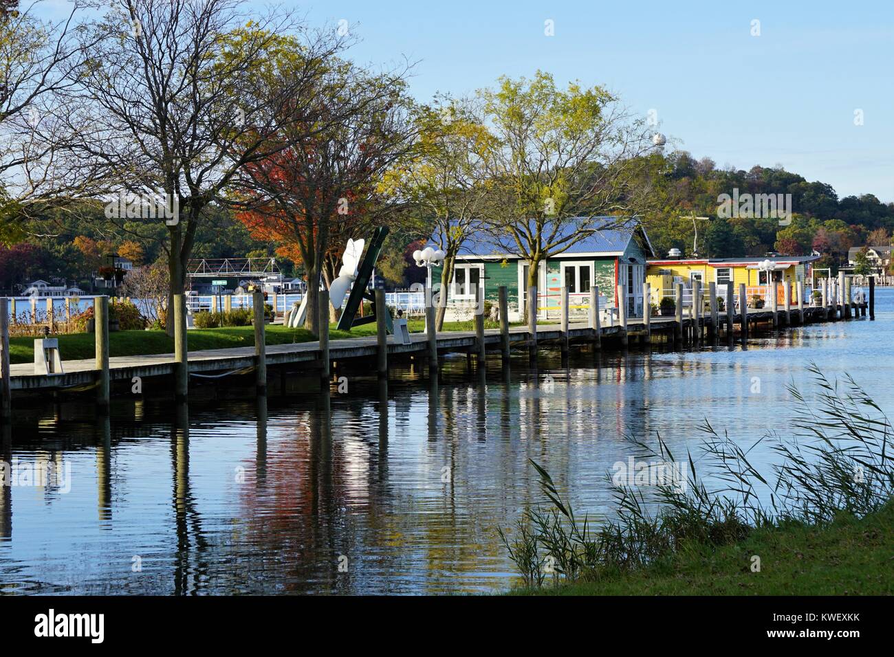 Boat Launch in Saugatuck MI Stock Photo Alamy