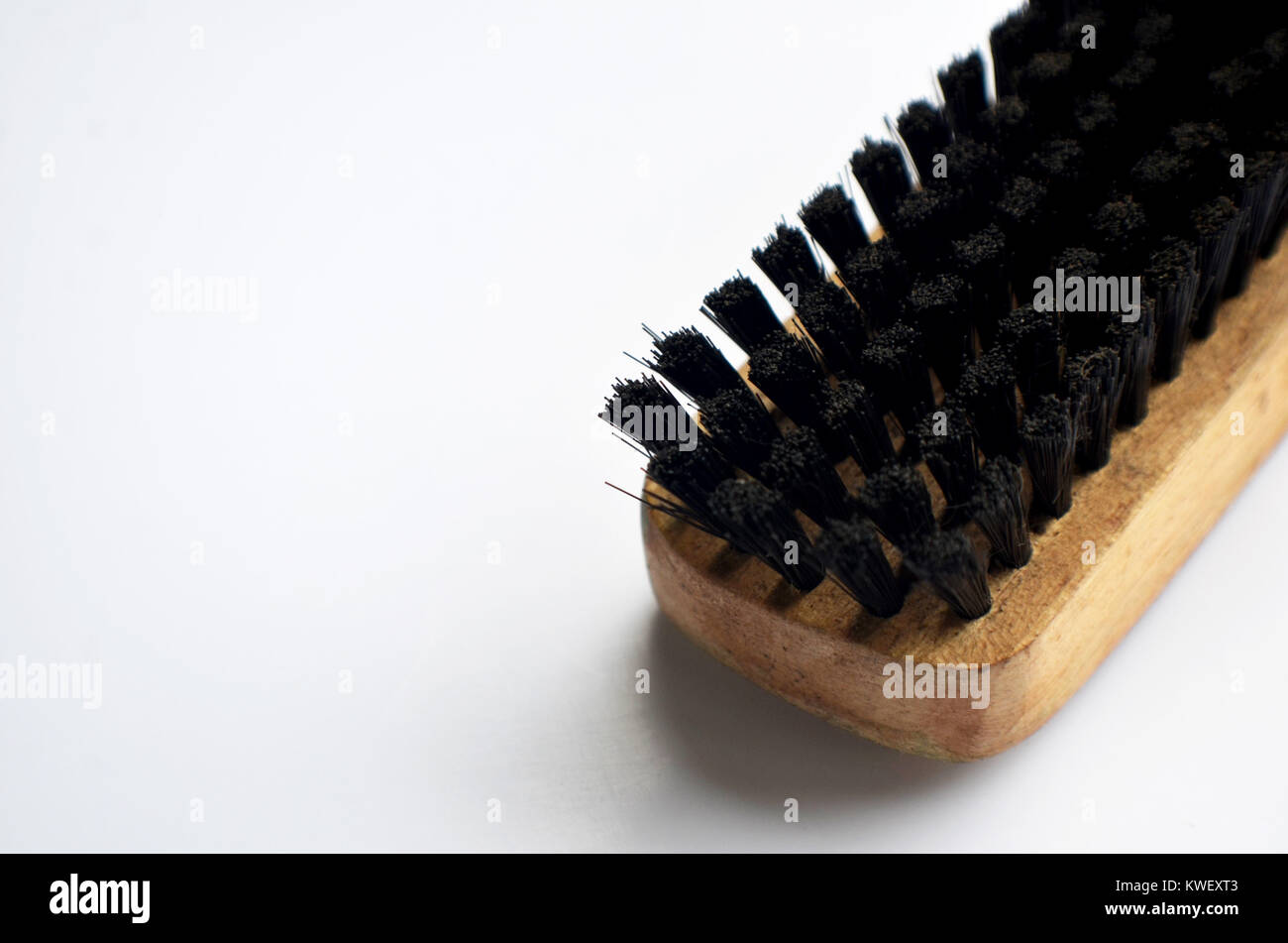 Shoe brush close up Stock Photo