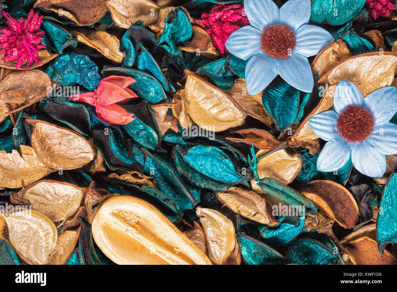 Beautiful and colorful background of Ocean Scent potpourri Stock Photo