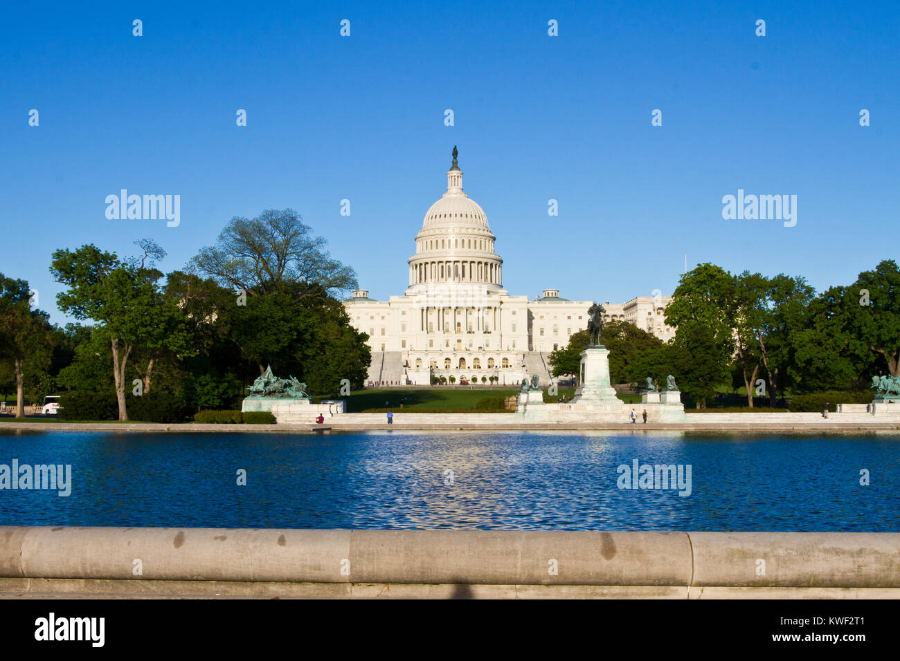 United States Capitol Building, Washington DC, is the home of the US Congress, and the seat of the legislative branch of the U.S. federal government. Stock Photo