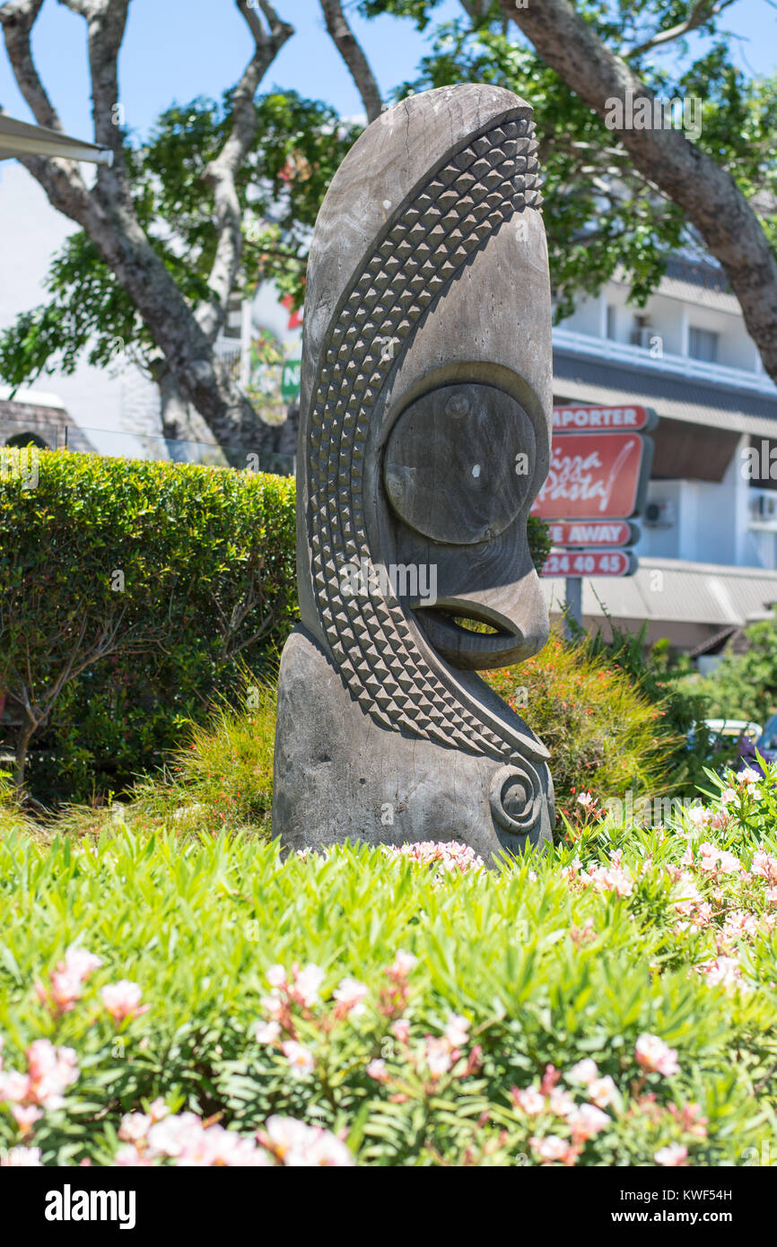 Wooden carving in Noumea, New Caledonia Stock Photo